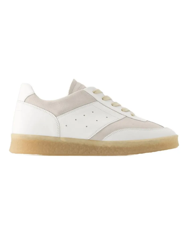 Maison Margiela 6 Hof -Turnschuhe  Leder Weiß White