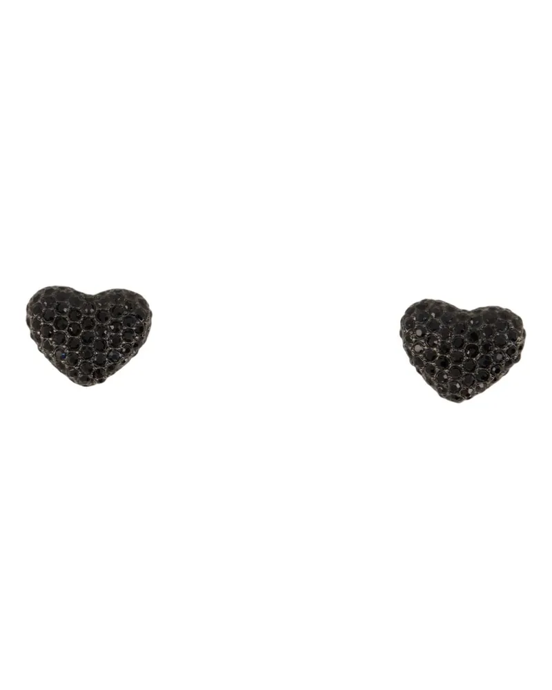Marc Jacobs Ballon Herz -Pflaster -Ohrringe  Metall Black Schwarz
