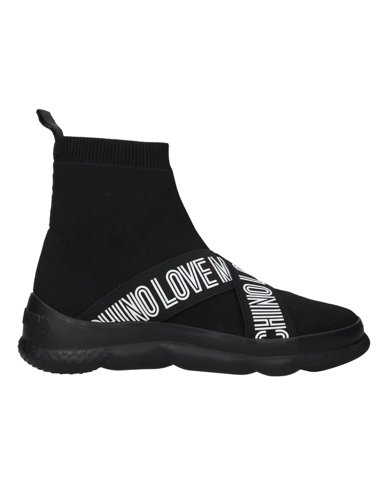 Moschino Damens Stoffsneaker Schwarz/Schwarz -