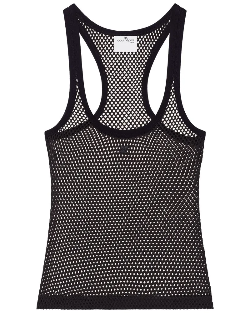 Courrèges Courreves Baumwoll -Tank -Top Black