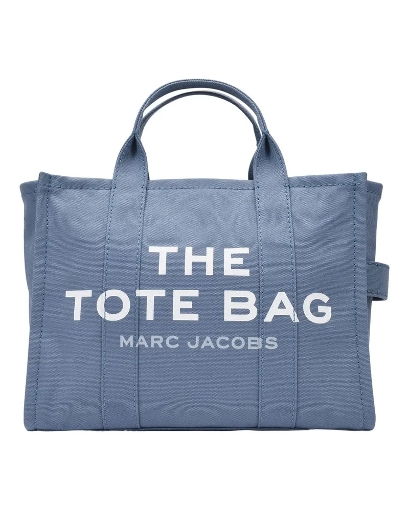 Marc Jacobs Mittelreisende Einkaufstasche in blauer Schattenbaumwolle Blau