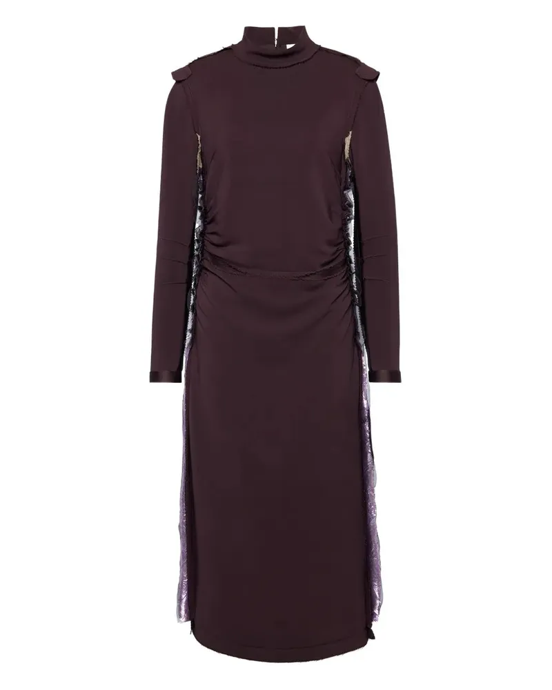 Maison Margiela Midi Kleid mit gesammelten Details 358