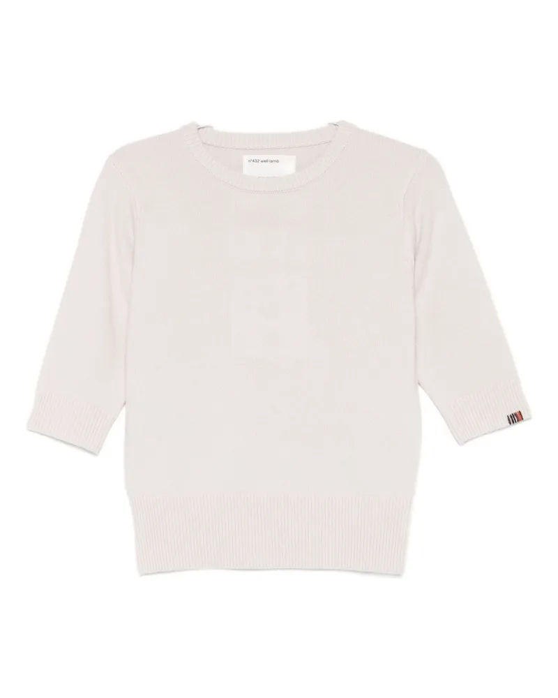 extreme cashmere Pullover aus Kaschmir mit Rundhalsausschnitt aus extremem Kaschmir White