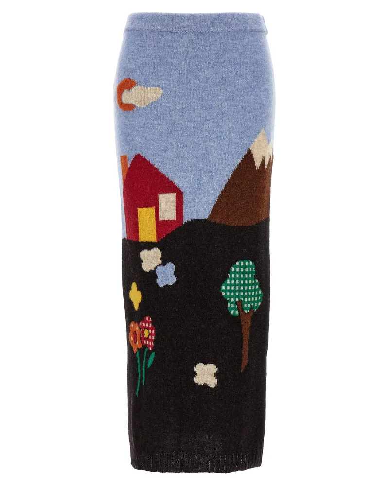 Moschino Shetland -Strickrock Multicolor