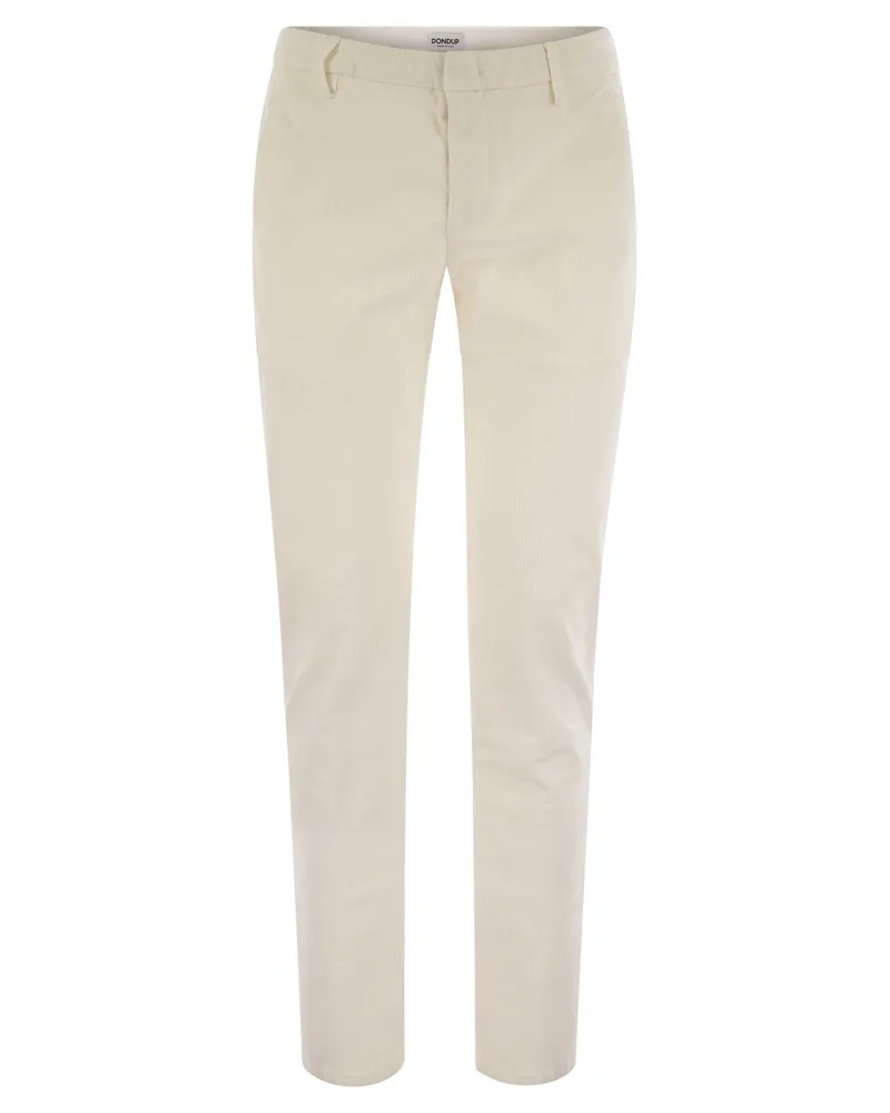 Dondup SPEItissimo reguläre Chinoshose in leichter Gabardine Alabaster