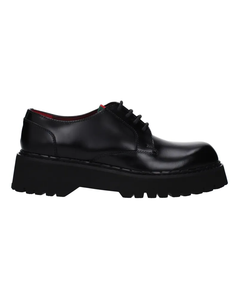 Gucci Derby Männer Leder schwarz -