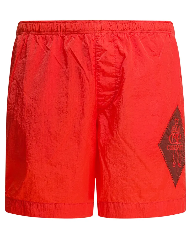 C.P. Company Eco Chrome R“ Badeshorts Red