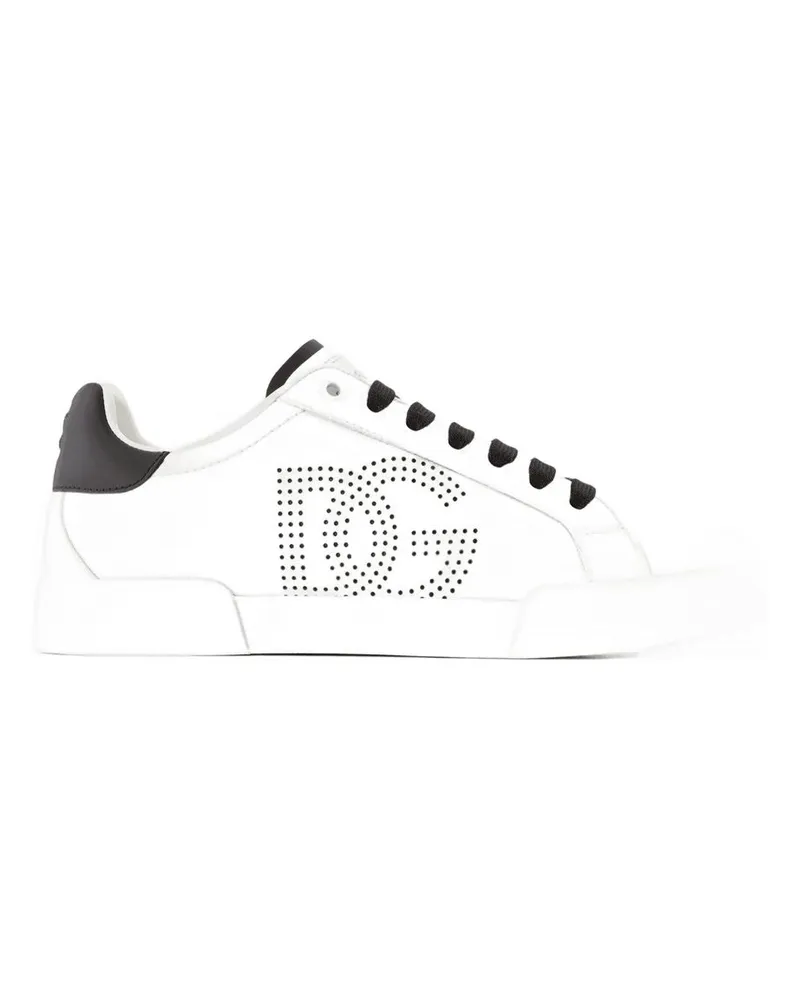 Dolce & Gabbana Turnschuhe  Leder weiß White