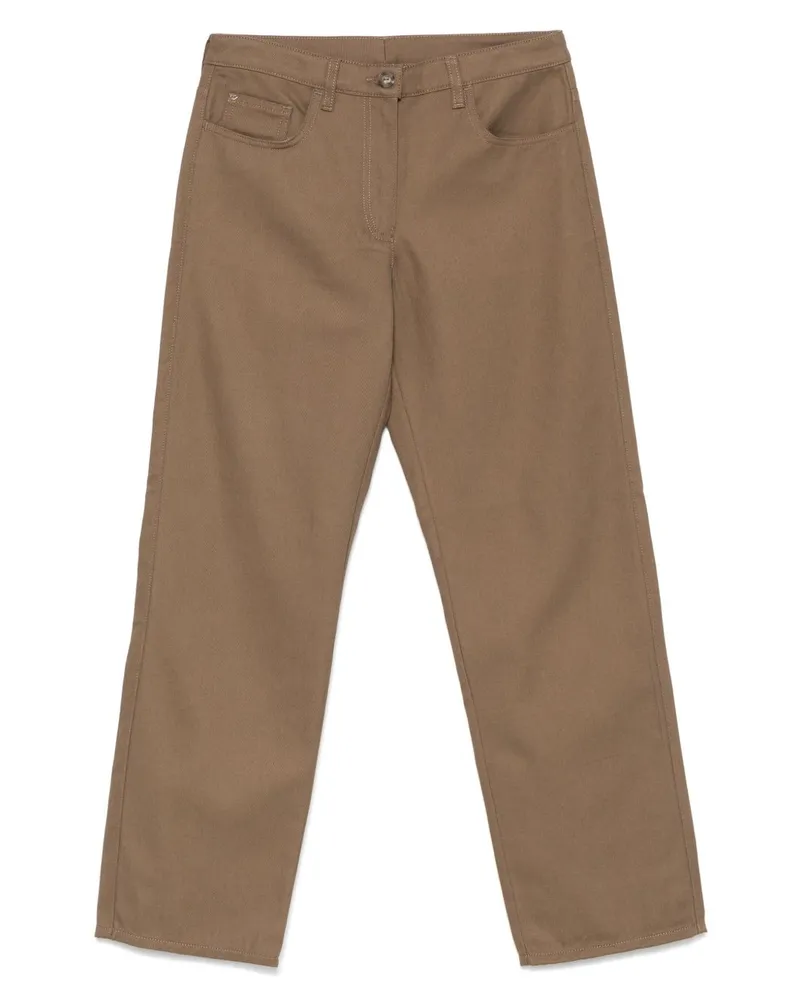 Emporio Armani Bio -Baumwollhose Brown