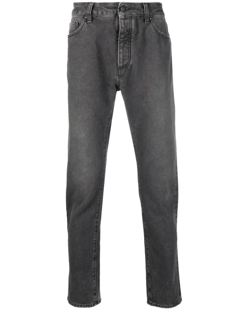 Palm Angels gebogene Logo -Jeans Jeans Black