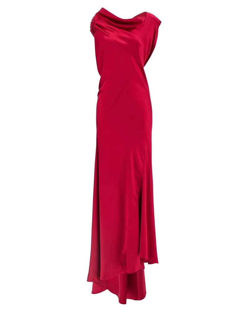 Alberta Ferretti Satin -Kleid Fuchsia