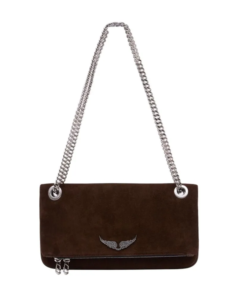 Zadig & Voltaire Rock Ii Umhängetasche  Leder Braun Braun