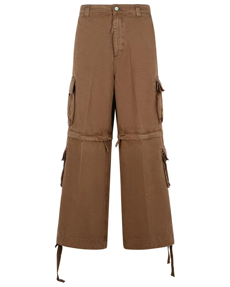 ERL braune Baumwollhosen Brown