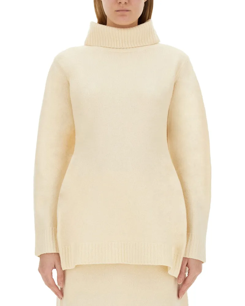 Jil Sander Rollkragenpullover Hemd Ivory