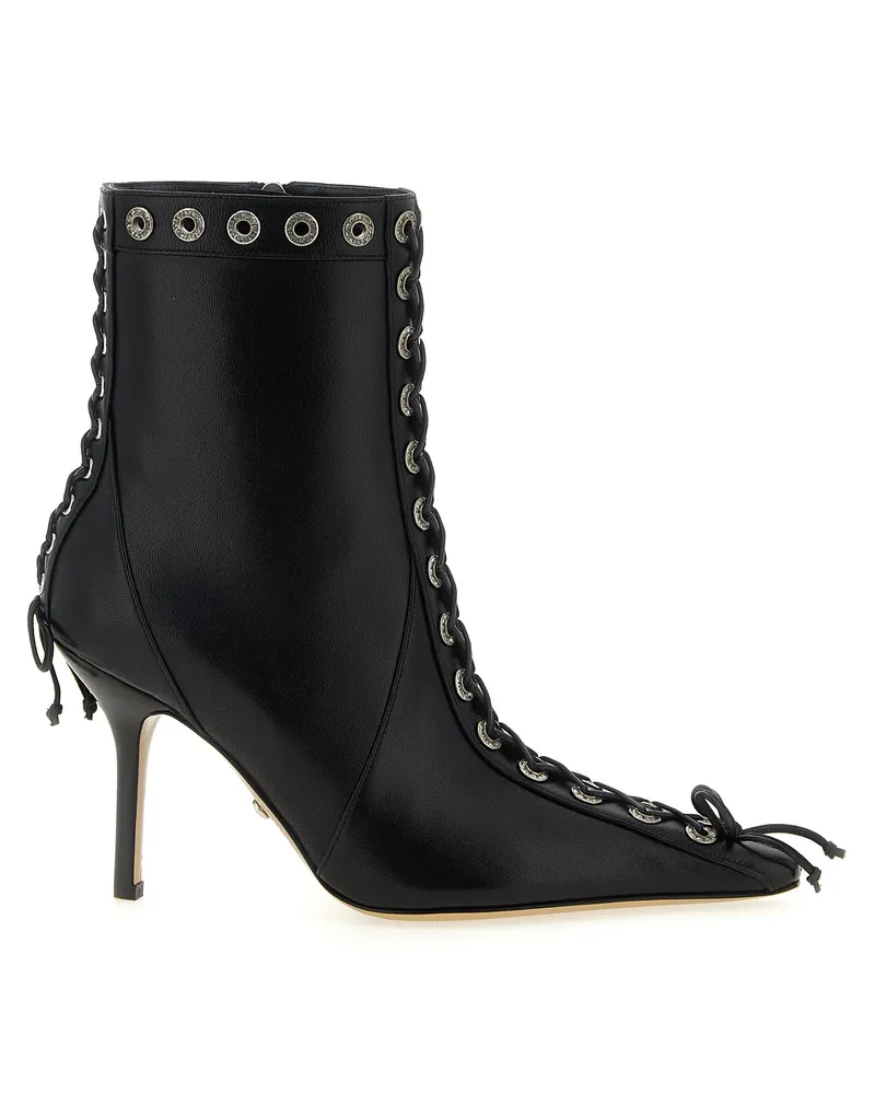 Mach & Mach Crystalized Corsett' Knöchelstiefel Black