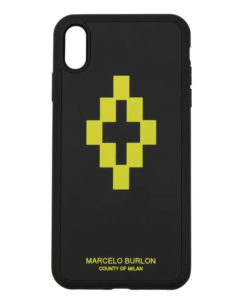 Marcelo Burlon | County of Milan I Handyhülle für I Phone Xs Max Men's Polycarbonat Schwarz/Gelb -