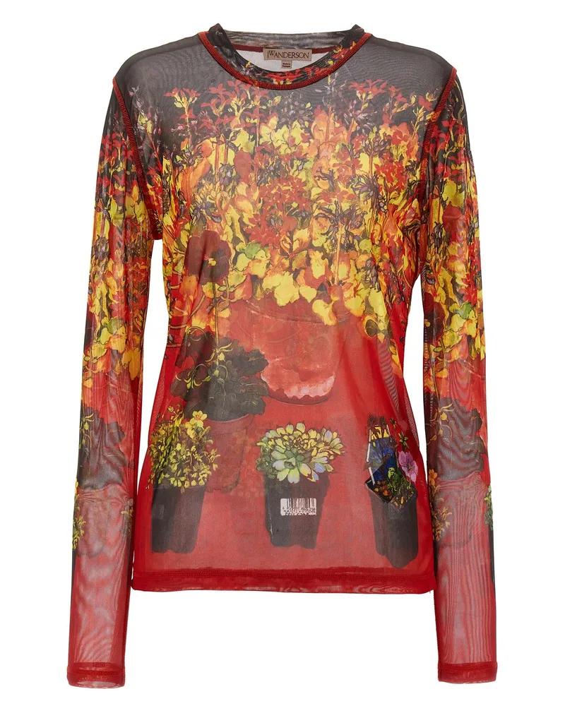 J.W.Anderson J.W.VERSONSON SEMI Transparent Top drucken Multicolor