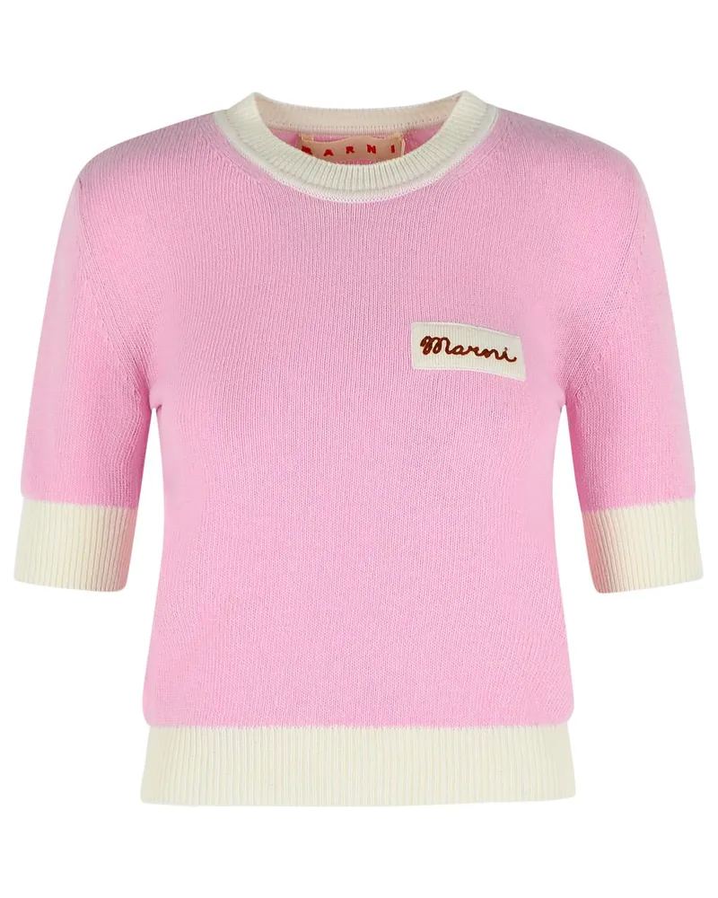 Marni Pullover aus rosafarbener Wollmischung Pink