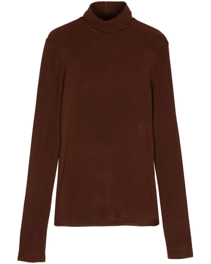 ALYSI Wolle Blend Rollkragenpullover Pullover Brown