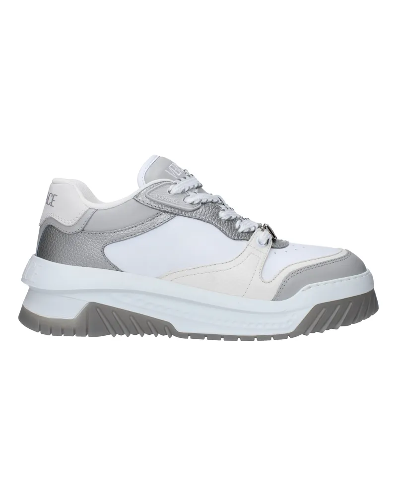 Versace Sneakers Odissea Herrens Leder Weiß/Silber -