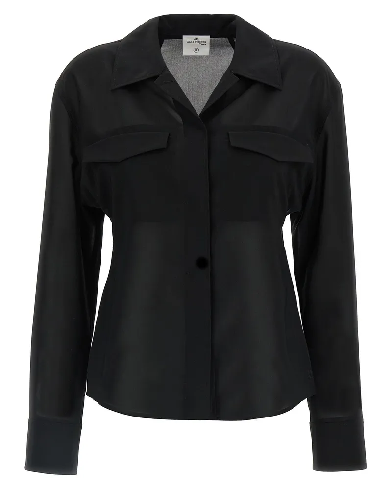 Courrèges Courreves Taschenhemd Black