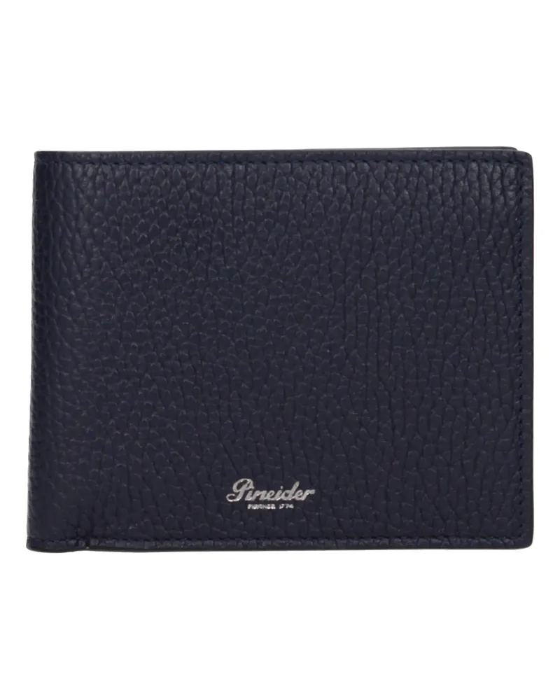 Pineider Herrens Blaue Lederbrieftasche -