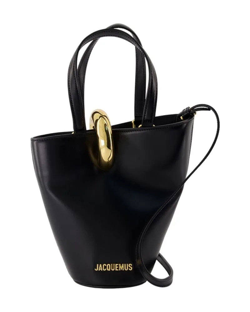 Jacquemus Le Petit Bambola  Leder schwarz Schwarz