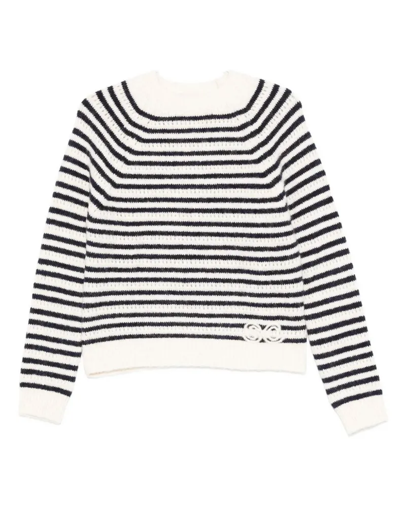 Semicouture Pullover aus -Morgana-Wollmischung White