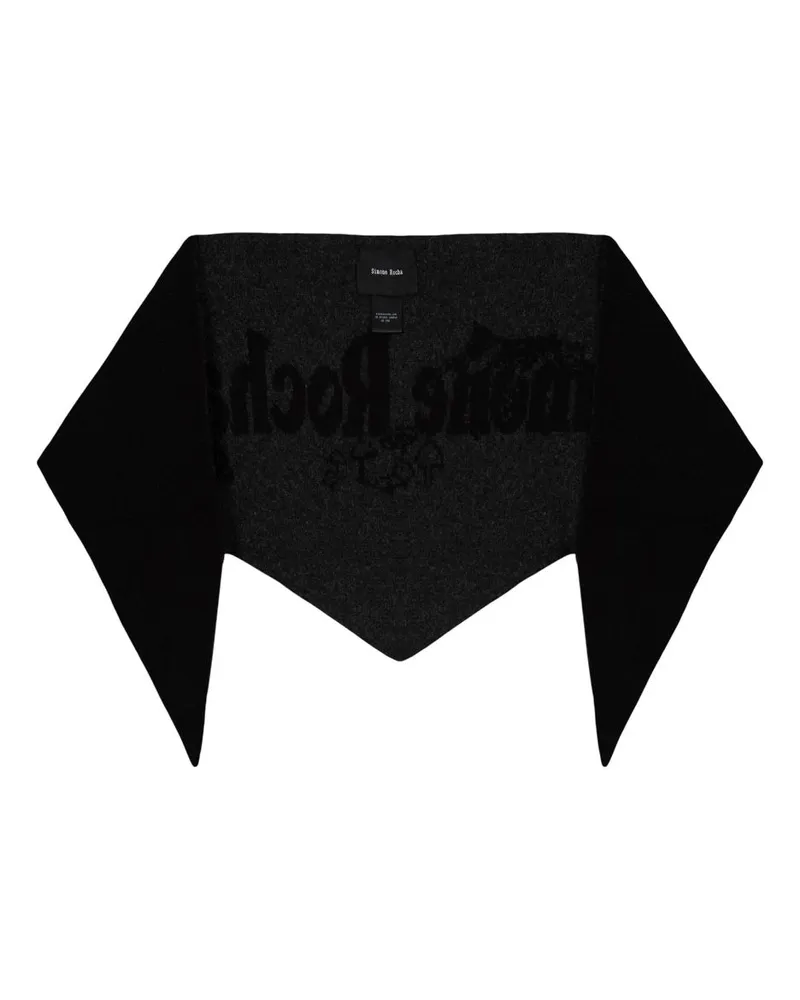 Simone Rocha Daisy Schal  Wolle schwarz Schwarz