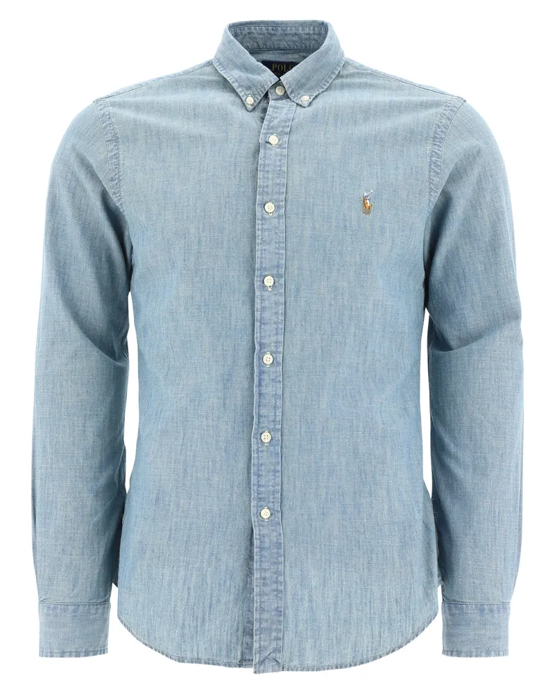 Ralph Lauren Pony Jeanshemd Hellblau