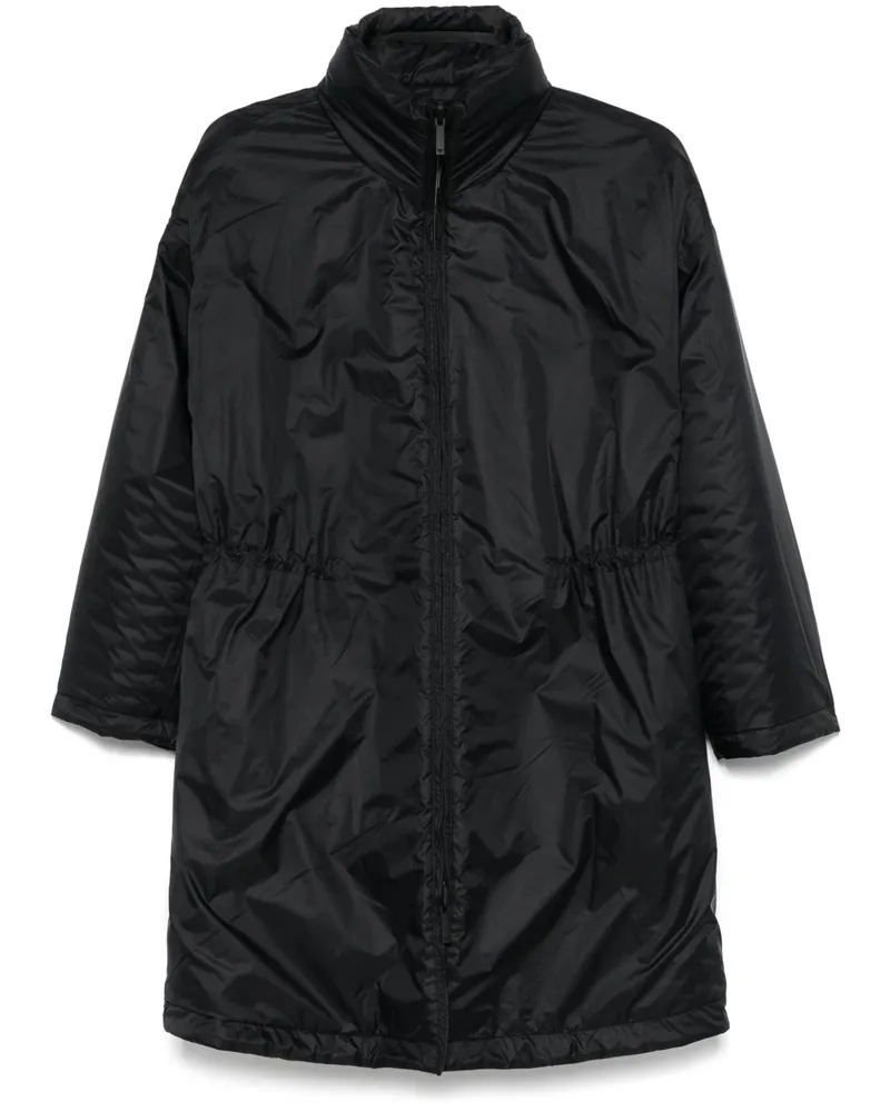 Emporio Armani Nylon Midi Mantel Black