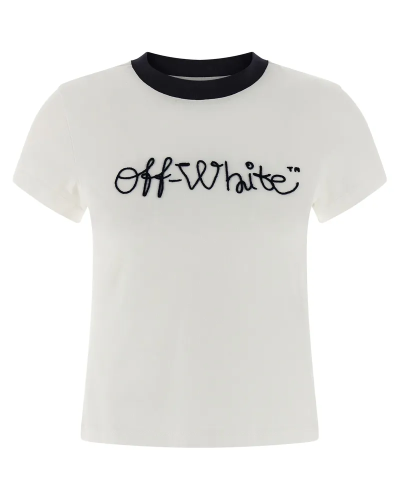 OFF-WHITE Emb Skript Logo' T -Shirt White