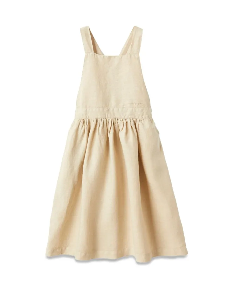 Il Gufo Kleid mit Schulterpolstern Beige