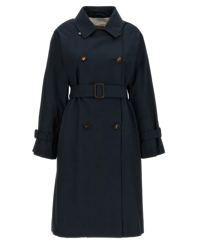Max Mara Max Mara der Würfel 'Ctrench' Trench Coat Blue