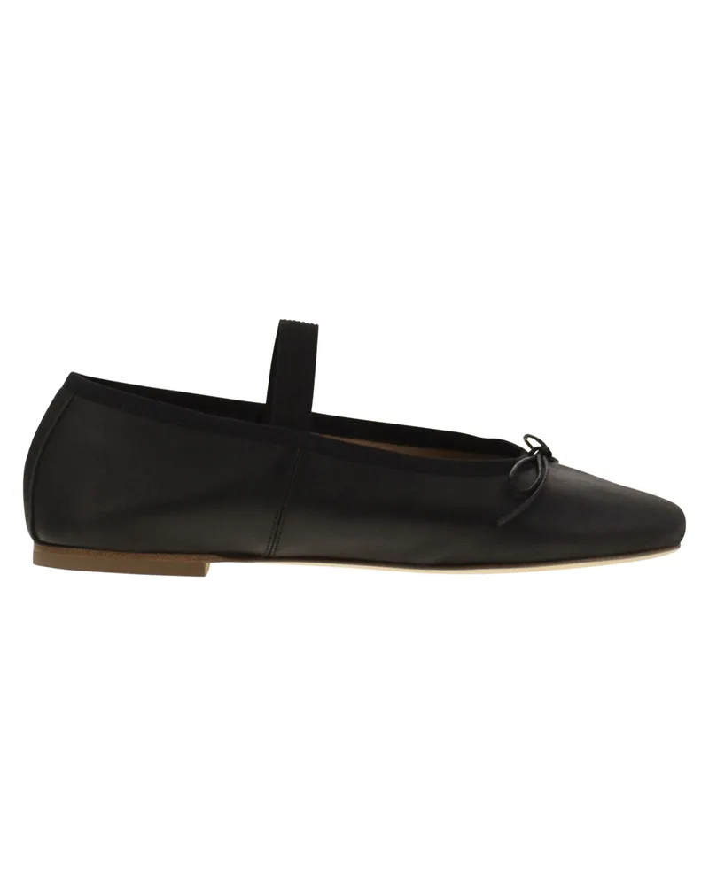 Anniel Leder Ballerina und Elastizität Band Black