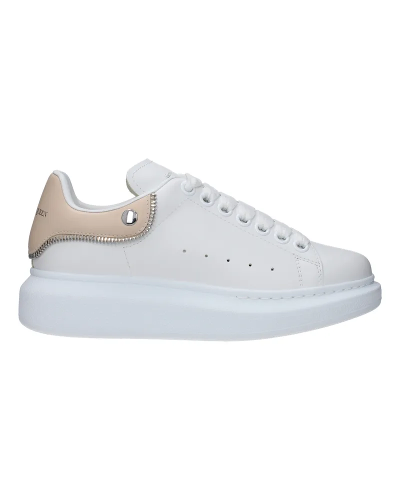 Alexander McQueen Alexander Mc Queen Übergröße Damens Sneakers Weiß/Haferflockenleder -