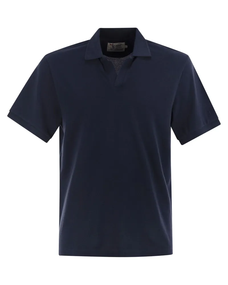 MC2 Saint Barth Charles Piqué Polo -Hemd Blue