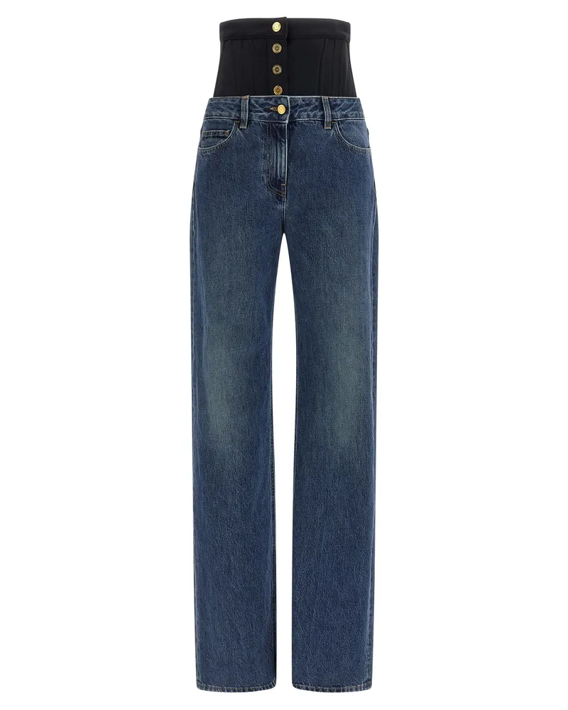 Elisabetta Franchi Bustier Jeans einfügen Blue