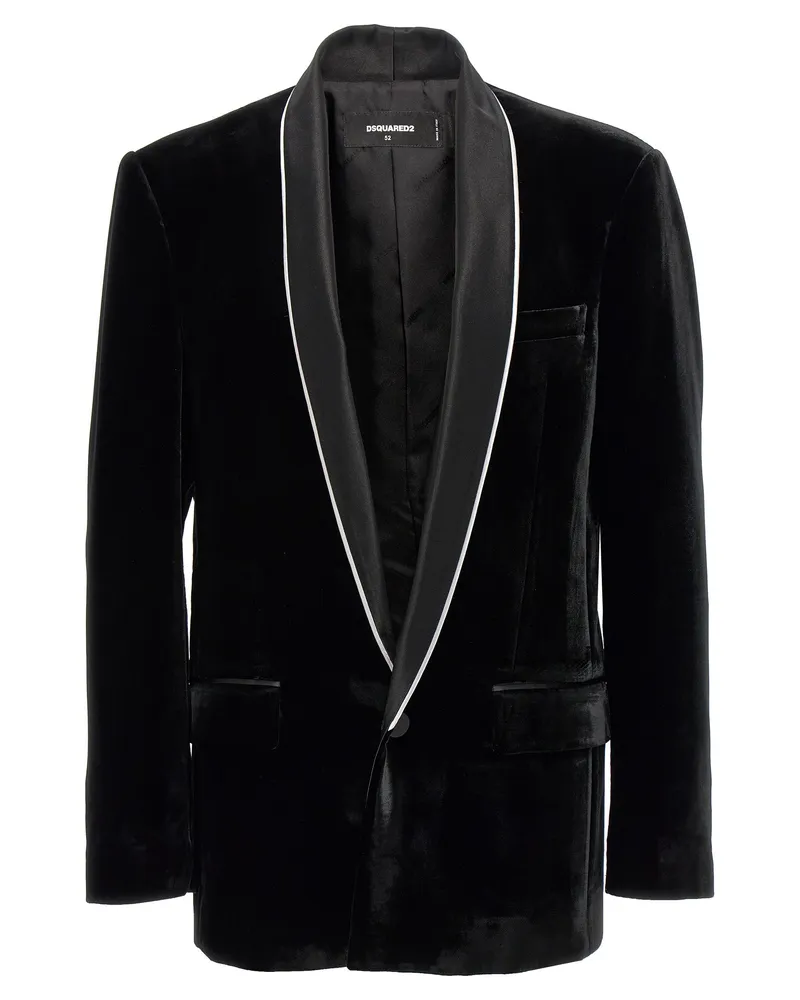 Dsquared2 Velvet Sexy Palm Beach' Blazer Black