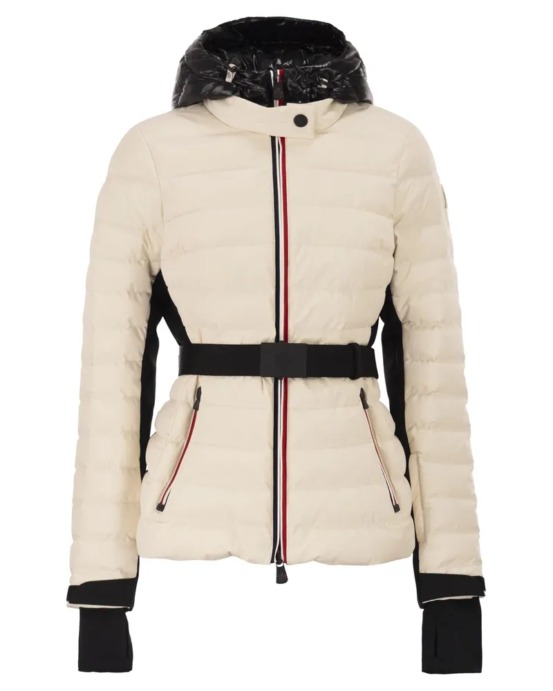 Moncler Bruche Skijacke mit Kapuze Cream