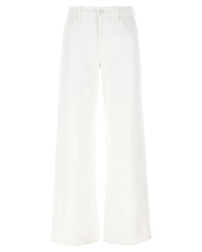 Mother Mutter 'The Spinner Zip Sneak' Jeans White