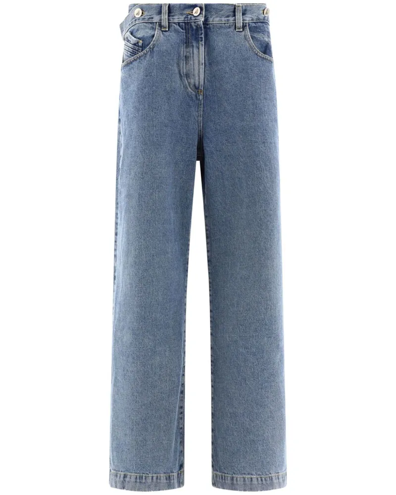 ATTICO Der Attico Wide Bein Denim -Baumwolljeans Clear