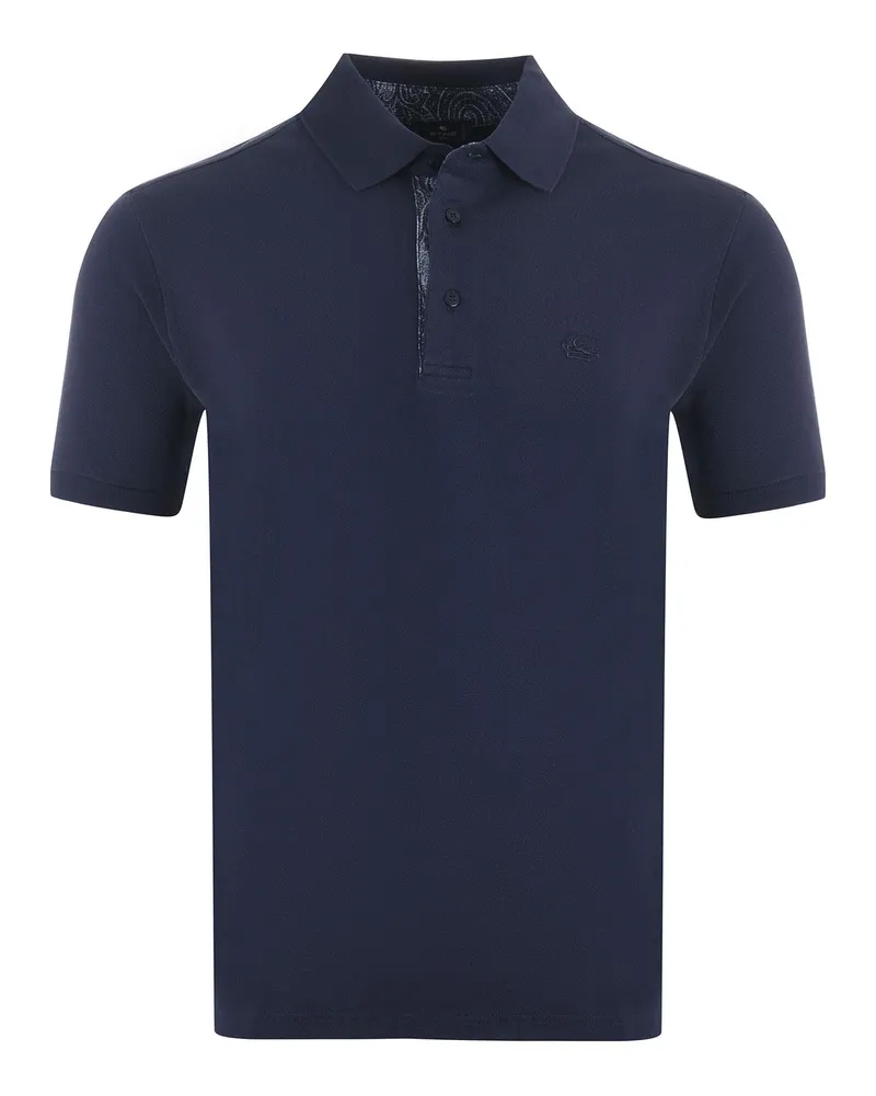 Etro Cotton Pique Polo -Hemd Blue
