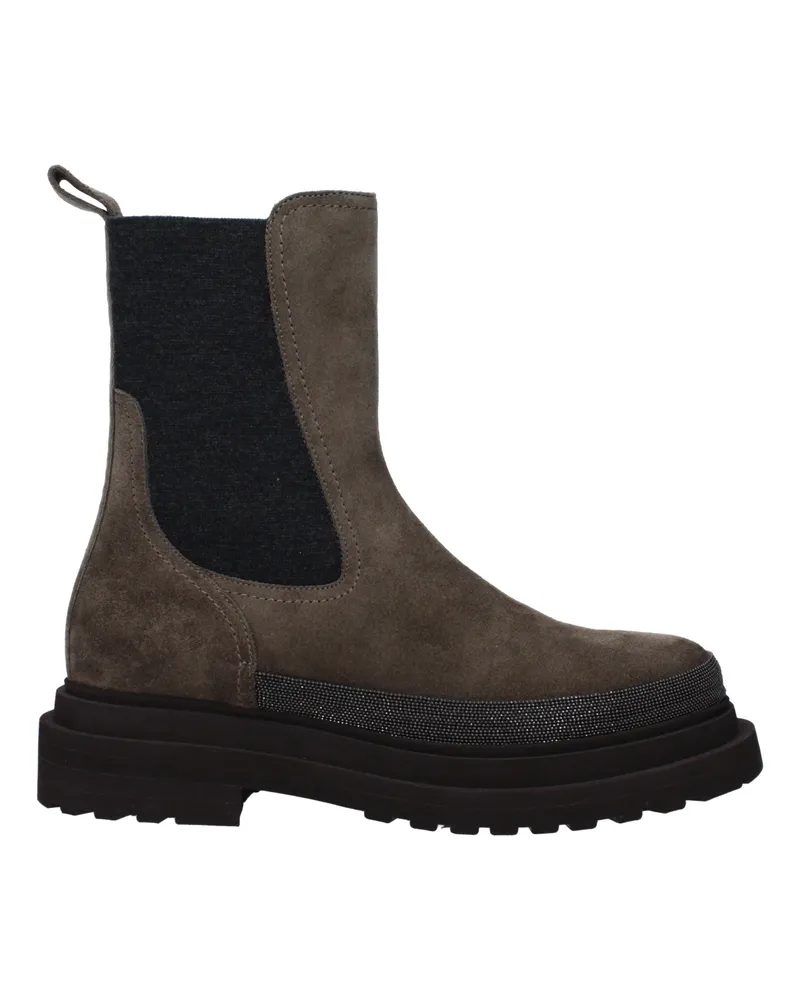 Brunello Cucinelli Boots Frauen Wildleder Grau/Tortora -