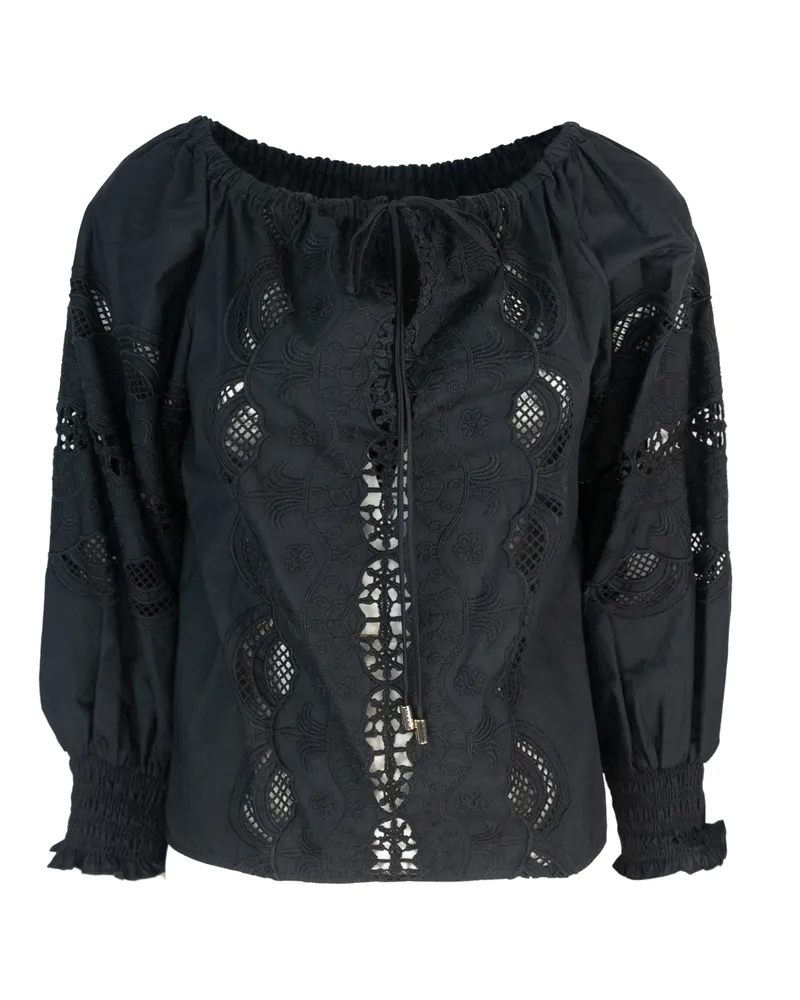Liu Jo Blusa Nera Con Ricami Black