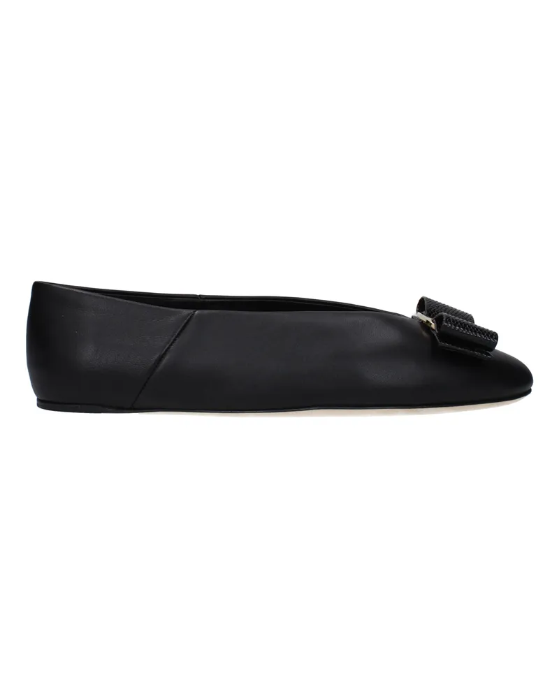 Ferragamo Vanna Ballerinas Damen Leder Schwarz -