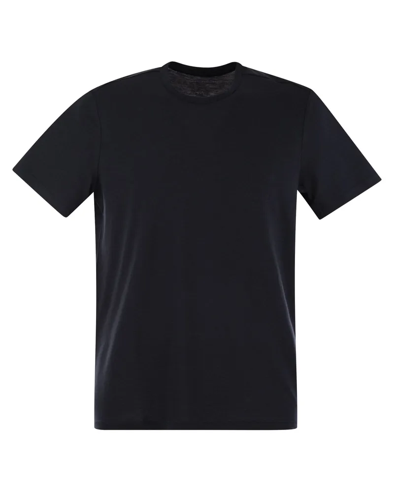 Majestic Majestätische Kurzarm -T -Shirt in Lyocell und Baumwolle Blue