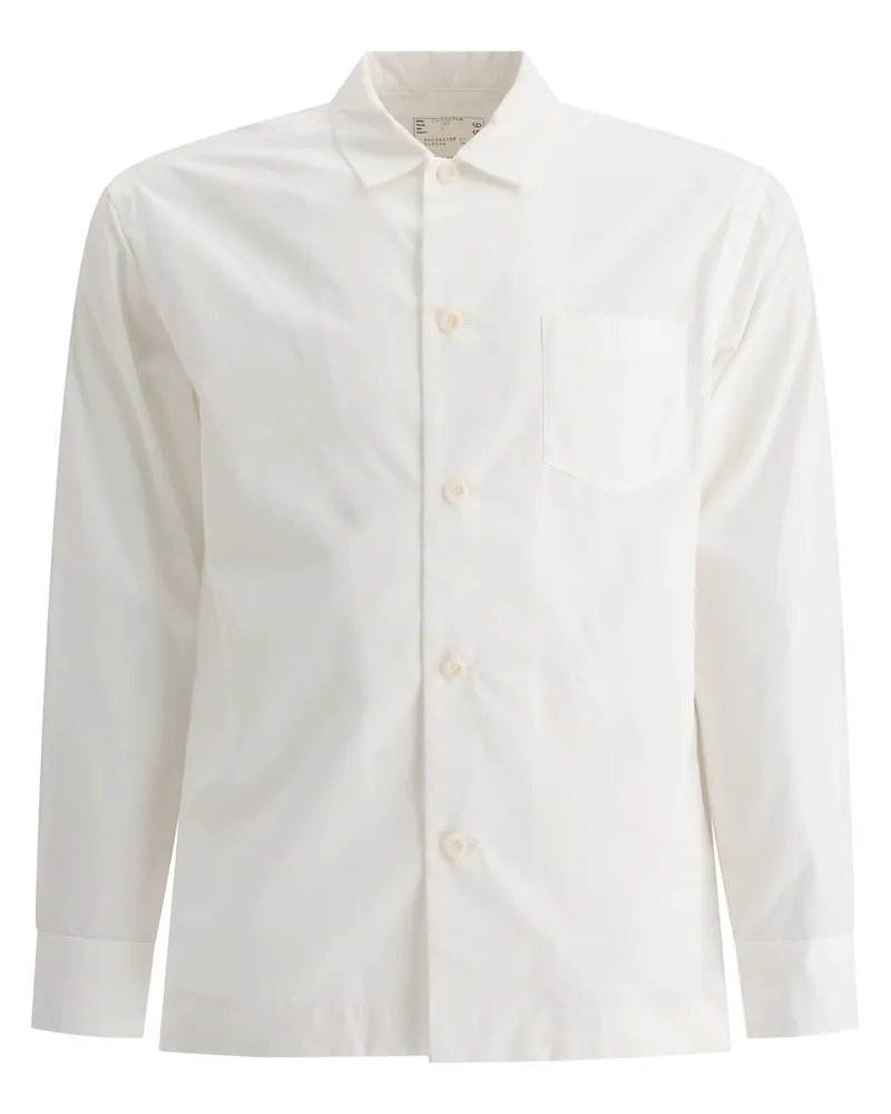 Sacai Hemd mit Tasche White