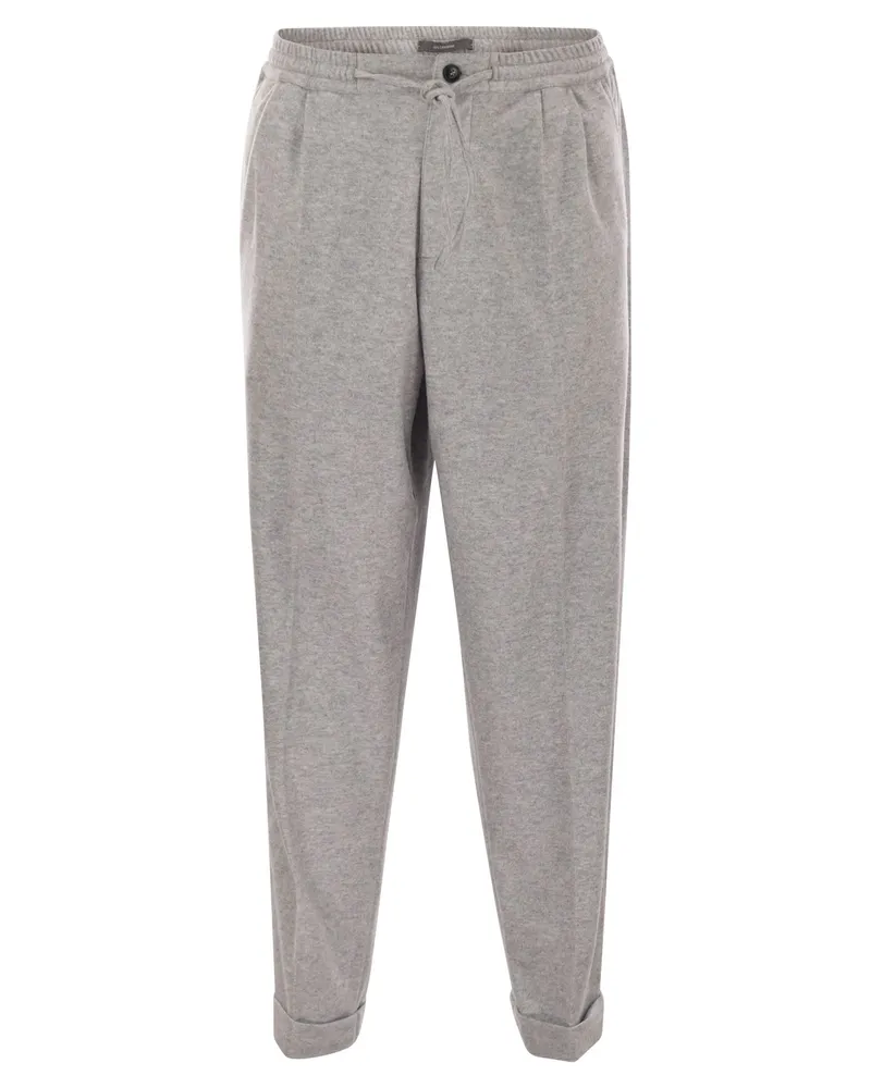Fedeli Harvard Soft Cashmere Flanellhose Grey