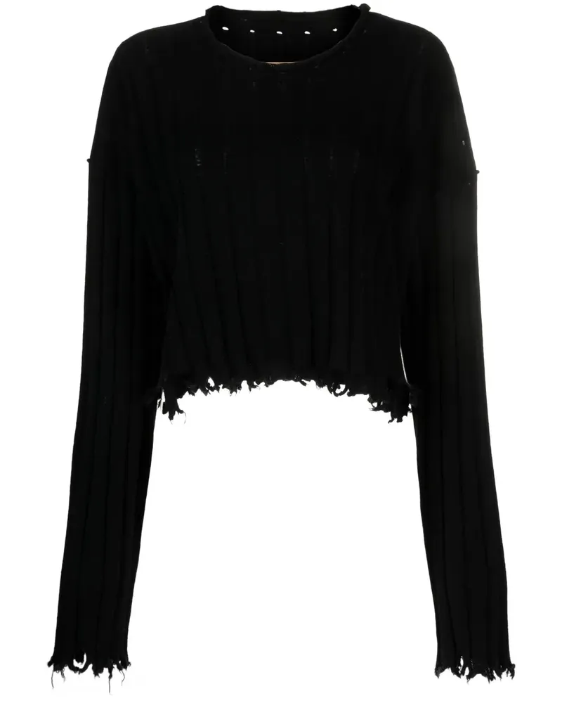 Uma Wang Cashmere Pullover mit Fransen Saum Uw900